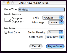 Single Player Setup screenshot
